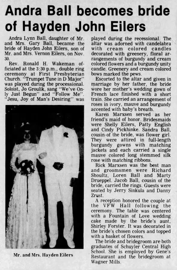 Clipping from The Schuyler Sun
